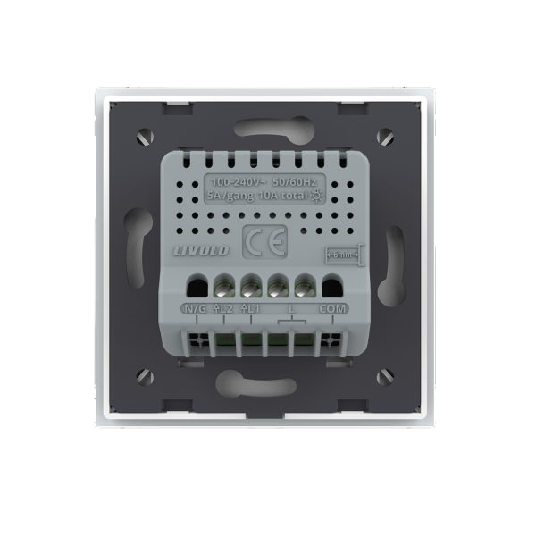 Intrerupator Dublu cu Touch Livolo din Sticla – protocol ZigBee, Serie Noua