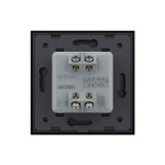 Intrerupator Simplu Mecanic Cap Cruce, 2 Module LIVOLO cu Rama din Sticla – Serie Noua