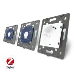 Intrerupator LIVOLO simplu+simplu ZigBee cu touch si priza din sticla ZigBee, Control de pe telefon