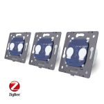 Intrerupator dublu+dublu+dublu cu touch Livolo din sticla, Protocol ZigBee, Control de pe telefon
