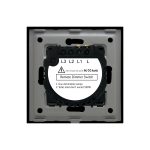 Intrerupator Simplu cu Variator cu Touch din Sticla si Rama de Aluminiu LUXION, RF433