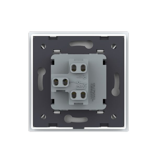 Intrerupator Simplu Mecanic si Cap Scara , 2 Module LIVOLO cu Rama din Sticla – Serie Noua
