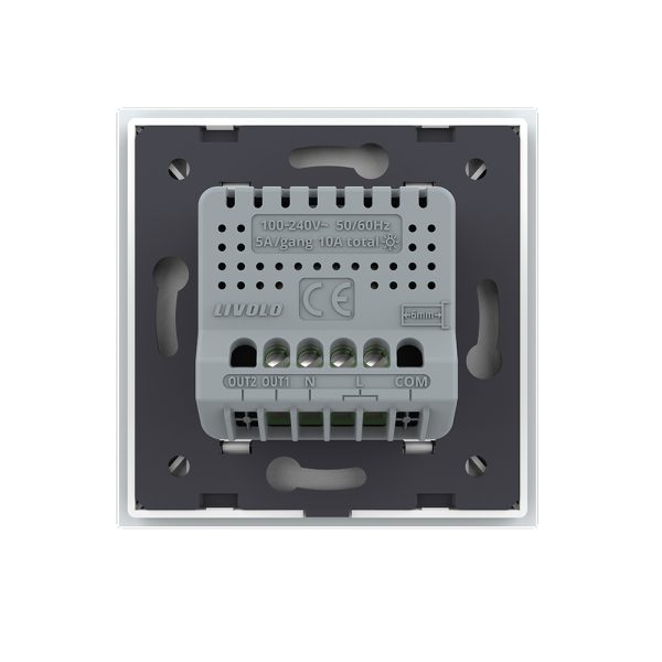 Intrerupator Simplu Wi-Fi cu Touch LIVOLO cu Rama din Sticla – Serie Noua