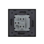 Intrerupator Simplu Mecanic si Cap Scara , 2 Module LIVOLO cu Rama din Sticla – Serie Noua