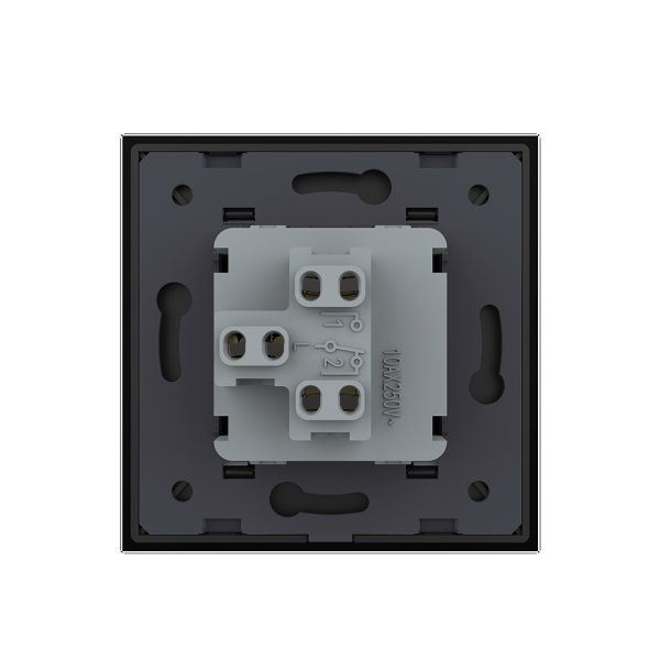 Intrerupator Simplu Mecanic si Cap Scara , 2 Module LIVOLO cu Rama din Sticla – Serie Noua