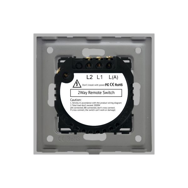 Intrerupator Dublu Cap Scara cu Touch din Sticla LUXION, RF433