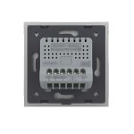 Intrerupator Dublu cu Reset si Contact Uscat Livolo cu Rama din Sticla, ZigBee – Serie Noua