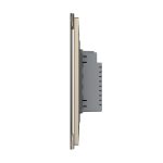 Intrerupator dublu cu touch Livolo din sticla, standard italian – Serie noua