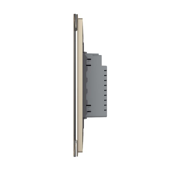 Intrerupator dublu cu touch Livolo din sticla, standard italian – Serie noua