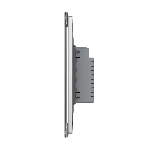 Intrerupator dublu cu touch Livolo din sticla, standard italian – Serie noua