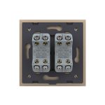 Intrerupator Dublu Mecanic Cap Cruce LIVOLO cu Rama din Sticla – Serie Noua