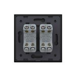 Intrerupator Dublu Mecanic Cap Cruce LIVOLO cu Rama din Sticla – Serie Noua