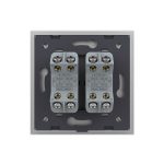 Intrerupator Dublu Mecanic Cap Cruce LIVOLO cu Rama din Sticla – Serie Noua