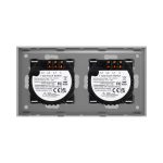 Intrerupator Dublu + Dublu cu Touch din Sticla LUXION