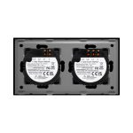 Intrerupator Dublu + Simplu cu Touch din Sticla LUXION