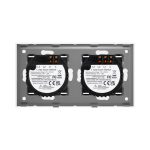 Intrerupator Dublu + Simplu cu Touch din Sticla LUXION