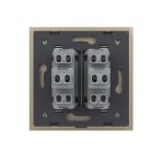 Intrerupator Dublu Mecanic LIVOLO cu Rama din Sticla – Serie Noua