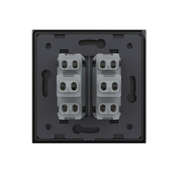 Intrerupator Dublu Mecanic LIVOLO cu Rama din Sticla – Serie Noua