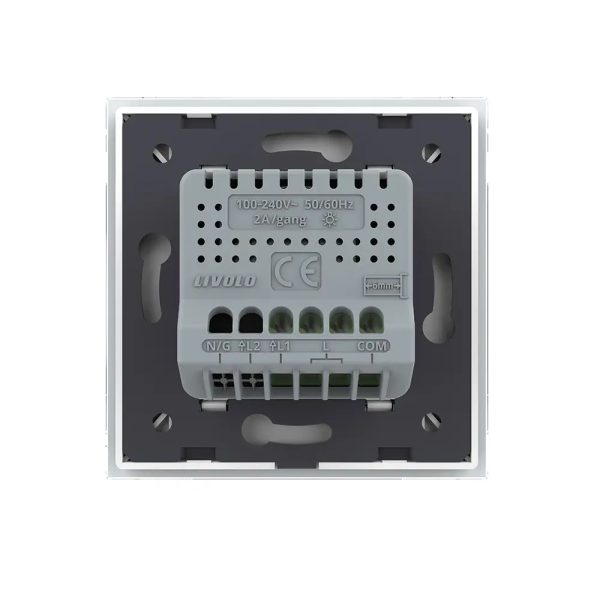 Intrerupator Simplu Cap Scara / Cruce cu Variator Livolo cu Rama din Sticla, ZigBee – Serie Noua