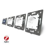 Intrerupator simplu ZigBee + Priza tripla LIVOLO ZigBee cu touch din sticla, Control de pe telefon
