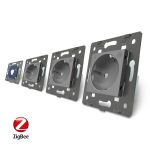 Intrerupator simplu ZigBee + Priza tripla LIVOLO ZigBee cu touch din sticla, Control de pe telefon