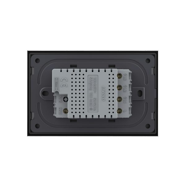 Intrerupator triplu cap scara / cruce cu touch Livolo din sticla, standard italian – Serie noua