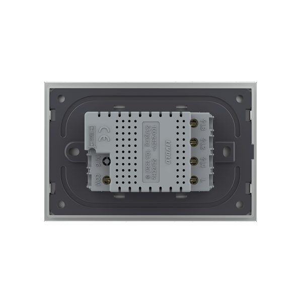 Intrerupator triplu cap scara / cruce cu touch Livolo din sticla, standard italian – Serie noua