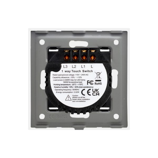 Intrerupator Triplu cu Touch din Sticla LUXION, 500W