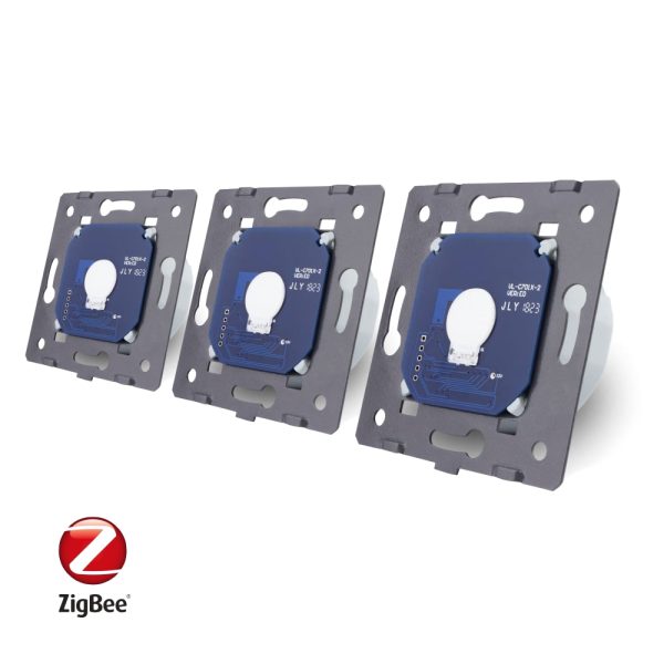 Intrerupator triplu cu touch Livolo din sticla, Protocol ZigBee, Control de pe telefonul mobil