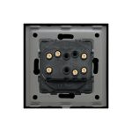 Intrerupator Dublu Cap Scara Mecanic LUXION cu Rama din Sticla