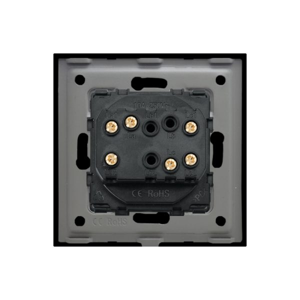 Intrerupator Dublu Cap Scara Mecanic LUXION cu Rama din Sticla