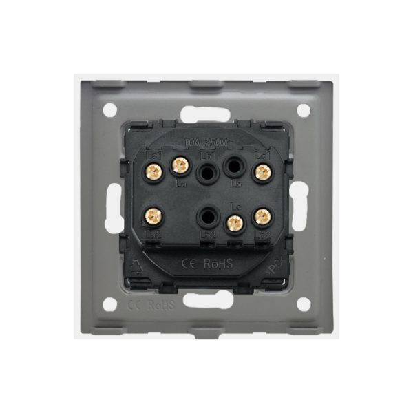 Intrerupator Dublu Cap Scara Mecanic LUXION cu Rama din Sticla