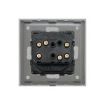 Intrerupator Dublu Cap Scara Mecanic LUXION cu Rama din Sticla