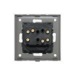 Intrerupator Dublu Cap Scara Mecanic LUXION cu Rama din Sticla