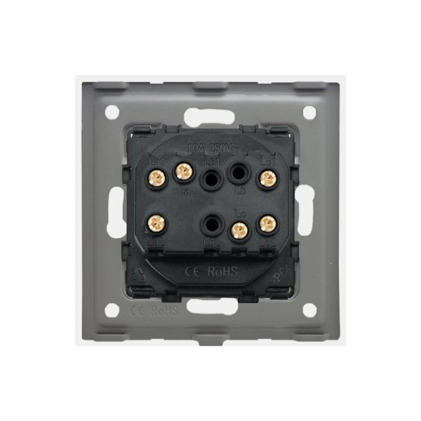 Intrerupator Dublu Cap Scara Mecanic LUXION cu Rama din Sticla