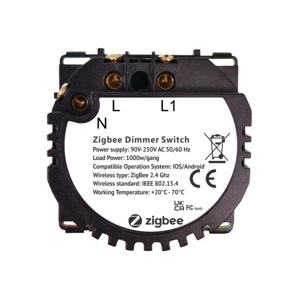 Modul Intrerupator Simplu cu Variator, Zigbee cu Touch LUXION