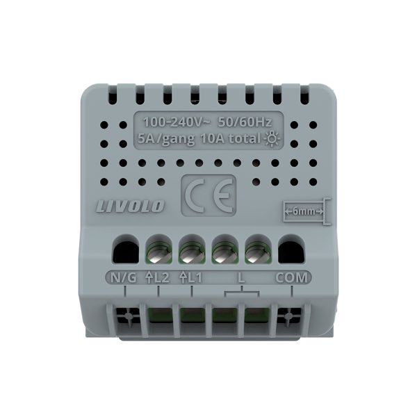 Modul Intrerupator Dublu cu Revenire / Reset cu Touch LIVOLO – Serie Noua