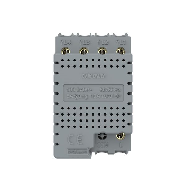 Modul intrerupator cvadruplu wireless cu touch Livolo, standard Italian