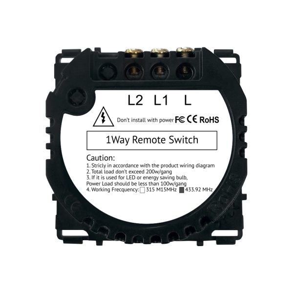 Modul Intrerupator Dublu, RF433 cu Touch LUXION