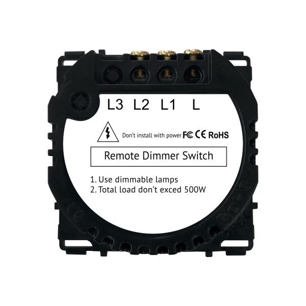 Modul Intrerupator Dublu cu Variator, RF433 cu Touch LUXION