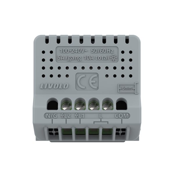 Modul Intrerupator Dublu cu Touch Livolo, ZigBee – Serie Noua