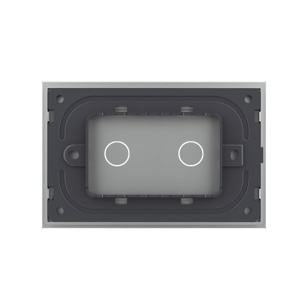 Panou intrerupator dublu cu touch Livolo din sticla, standard Italian – Serie noua