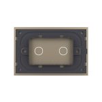 Panou intrerupator dublu cu touch Livolo din sticla, standard Italian – Serie noua