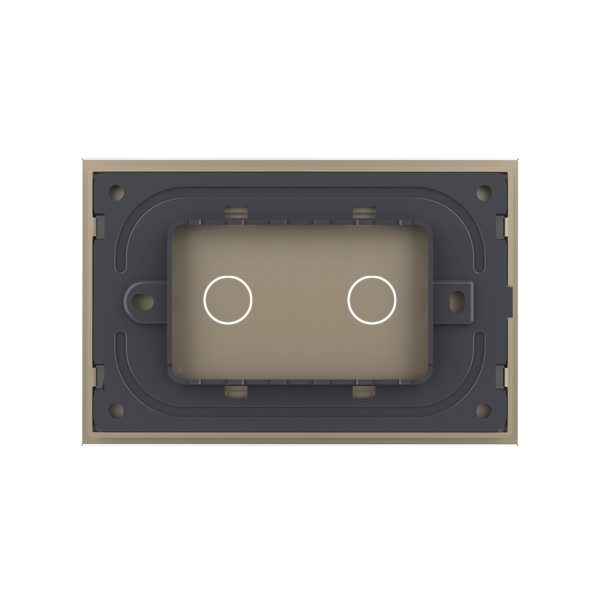Panou intrerupator dublu cu touch Livolo din sticla, standard Italian – Serie noua