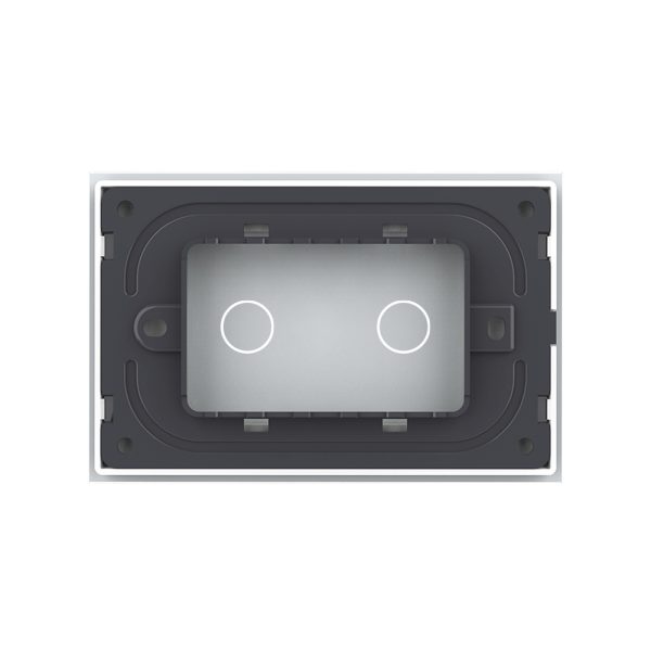 Panou intrerupator dublu cu touch Livolo din sticla, standard Italian – Serie noua