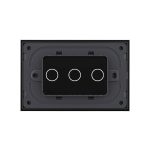Panou intrerupator triplu cu touch Livolo din sticla, standard Italian – Serie noua