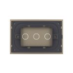 Panou intrerupator triplu cu touch Livolo din sticla, standard Italian – Serie noua