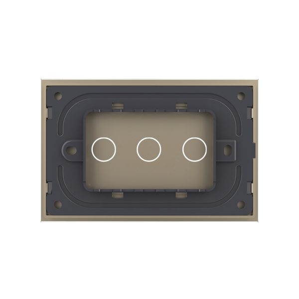 Panou intrerupator triplu cu touch Livolo din sticla, standard Italian – Serie noua