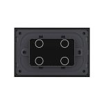 Panou intrerupator cvadruplu cu touch Livolo din sticla, standard Italian – Serie noua