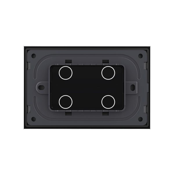 Panou intrerupator cvadruplu cu touch Livolo din sticla, standard Italian – Serie noua